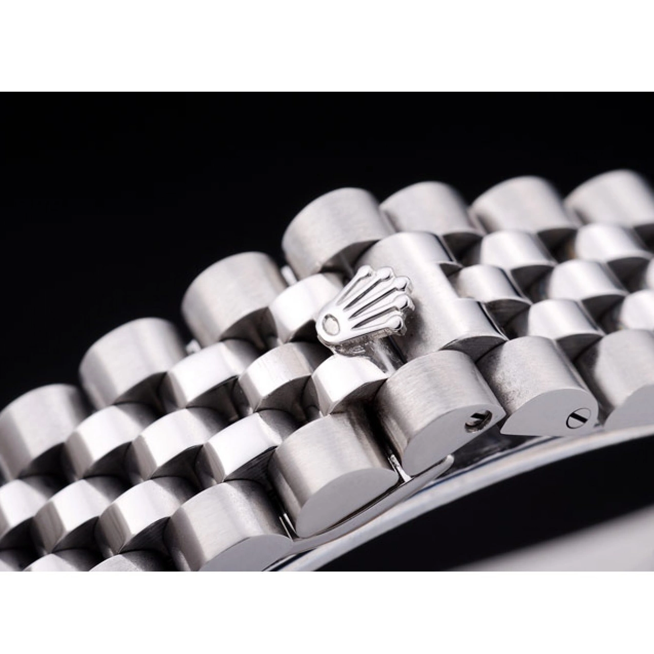 Aaa replica watch Datejust Ribbed Rolex 7455 Silver Diamonds Dial Bezel 0716